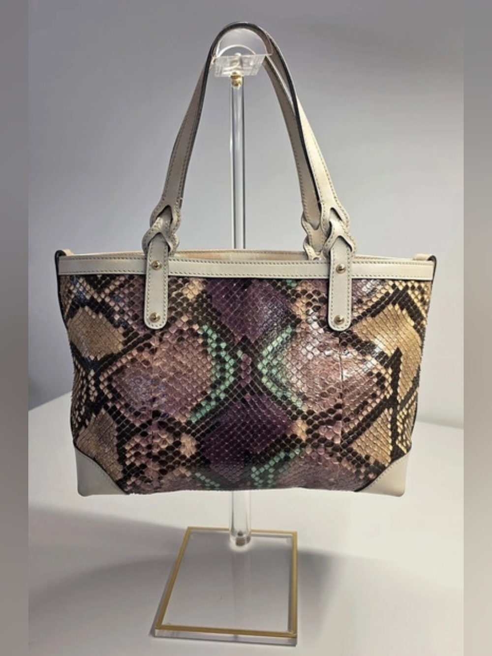 Rare Gucci Python Craft Tote w/ COA